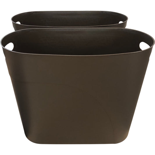 Small Bin 2 Pack Home Office Brown Waste Bin