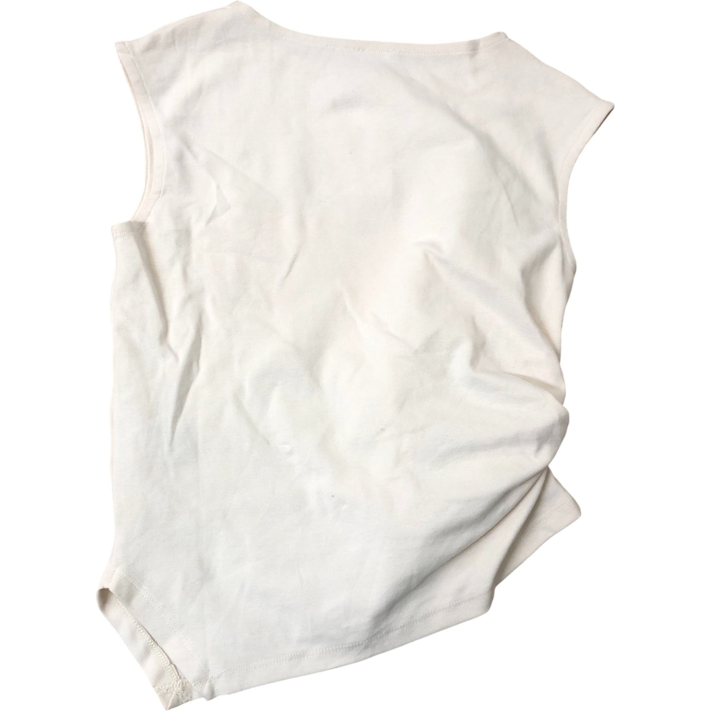 River Island Butterfly Print Top UK9-10 Years Girls Sleeveless Cream Cotton