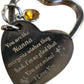 Silver Nanna Keyring Heart Charm With Yellow Gem