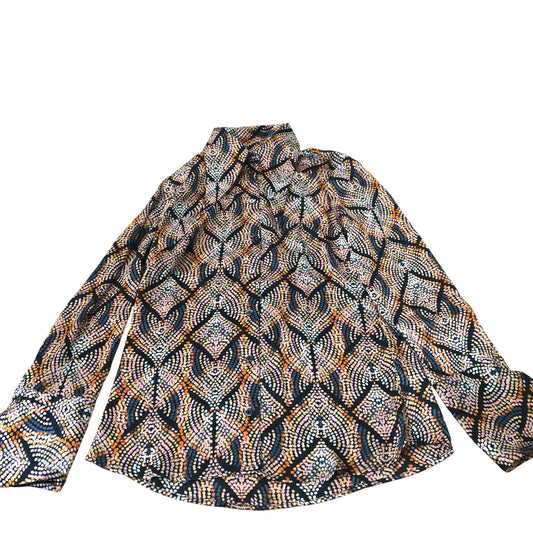 Women's Long Sleeve Shirt Abstract Print Polyester Fashion XS