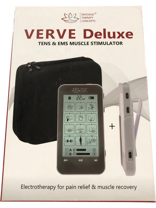 MASSAGE THERAPY CONCEPTS VERVE Deluxe TENS and EMS Muscle Stimulator Device