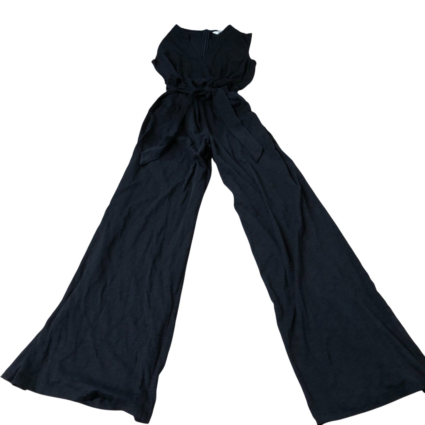 Naomi Notch Jersey Jumpsuit Women's Black Casual Sleeveless UK6