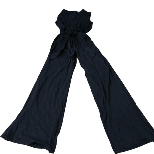 Naomi Notch Jersey Jumpsuit Women's Black Casual Sleeveless UK6