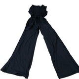 Naomi Notch Jersey Jumpsuit Women's Black Casual Sleeveless UK6