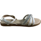 Strappy Sandals Size 4 Women's White Glitter Detail Summer