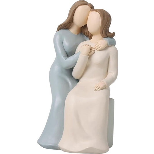 Klycea Mother & Daughter Resin Figurine 6.2"