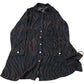 Brown Black Zebra Print Long Sleeve Shirt Dress Size 10 Women's Chic