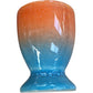 Ceramic Egg Cup Orange Blue Hombre Design