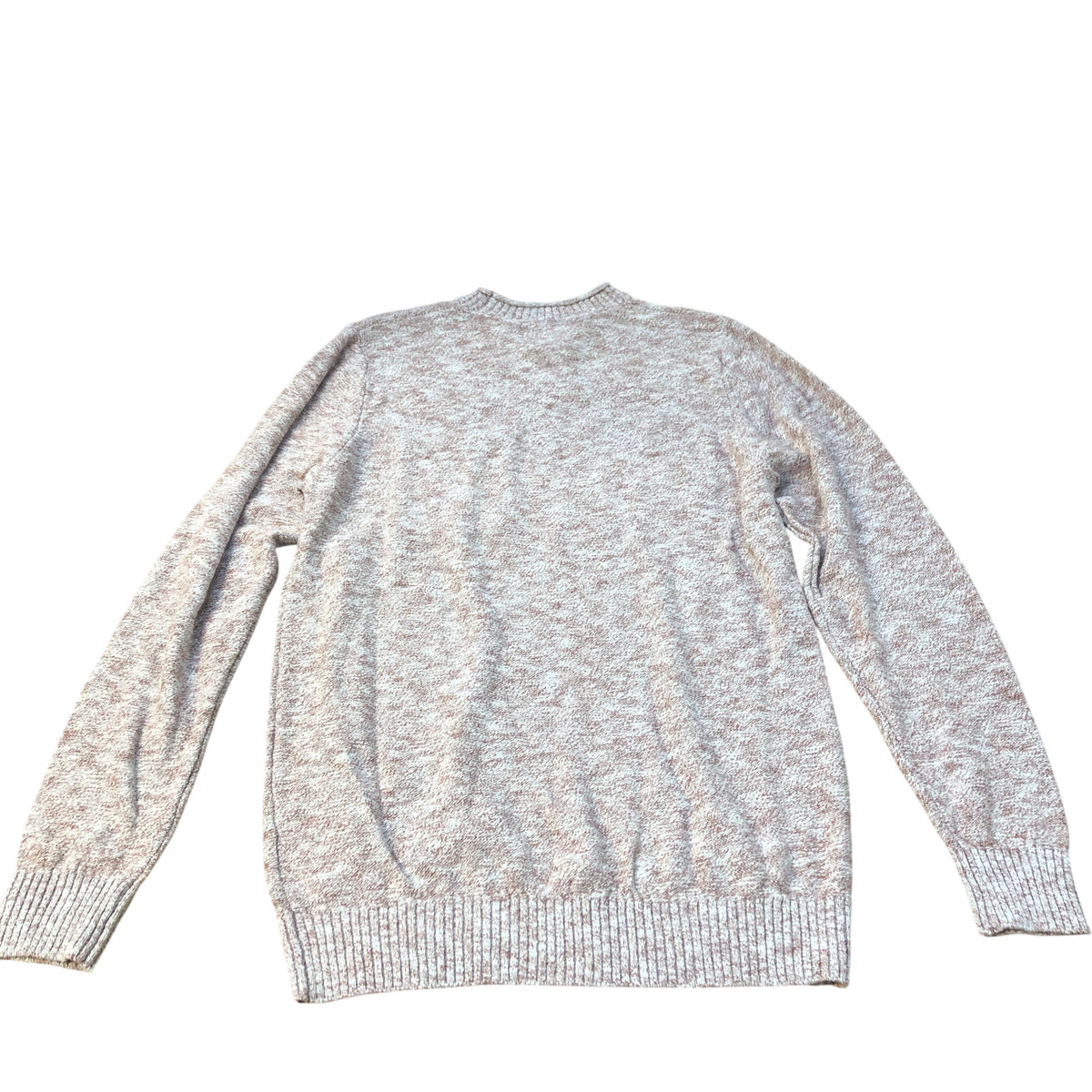 Sweater Knit Top Long Sleeve Crew Neck Pocket Popcorn Small