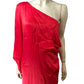 Branded Chic One Shoulder Dress Women's Elegant Red Maxi Dress Size UK16