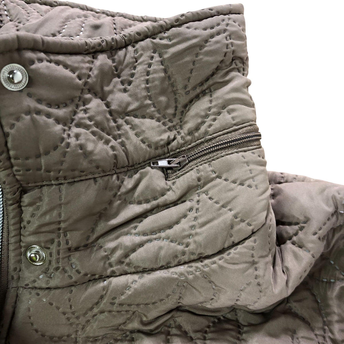 Quilted Coat UK20 Women's Taupe Long Sleeve Hooded