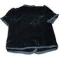 River Island Black Velour Cropped Jacket UK8 Women's Short Sleeve Button Up