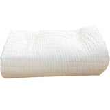 Large White 100% Cotton Quilted Throw 270x260cm