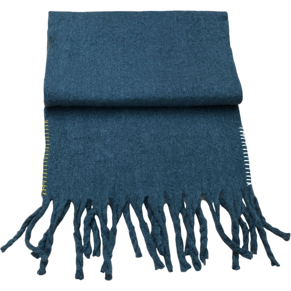 Shelly Brushed Plain Scarf Mid Blue