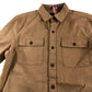 Furze Garment Dye Twill Shirt Mid Brown Size UK Small Men's Casual