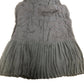 Pleated Midi Dress Women's Navy Blue Lightweight Summer UK10