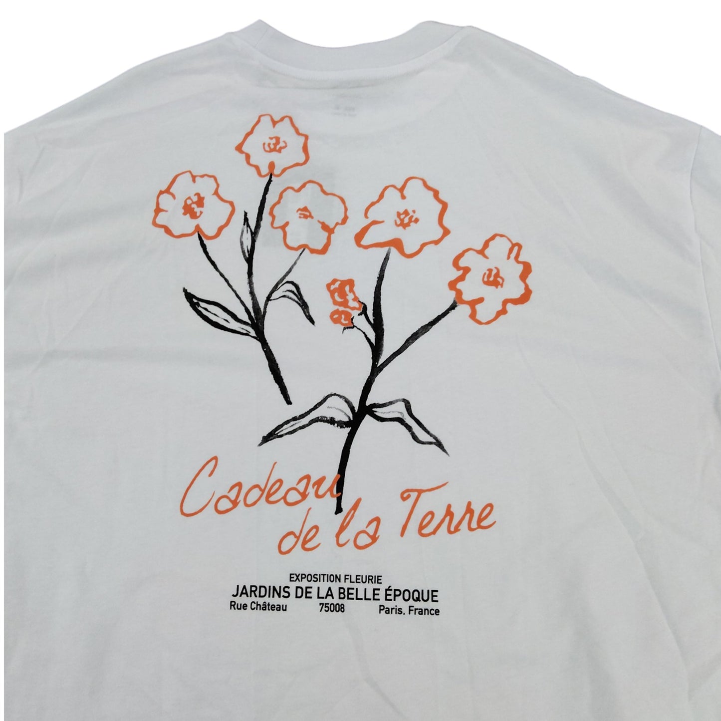 River Island Floral Graphic T-Shirt UK XL Men's White Cotton Short Sleeve