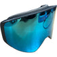 Monte Interchangeable Ski Goggles Ice Blue Unisex Winter Sports Gear