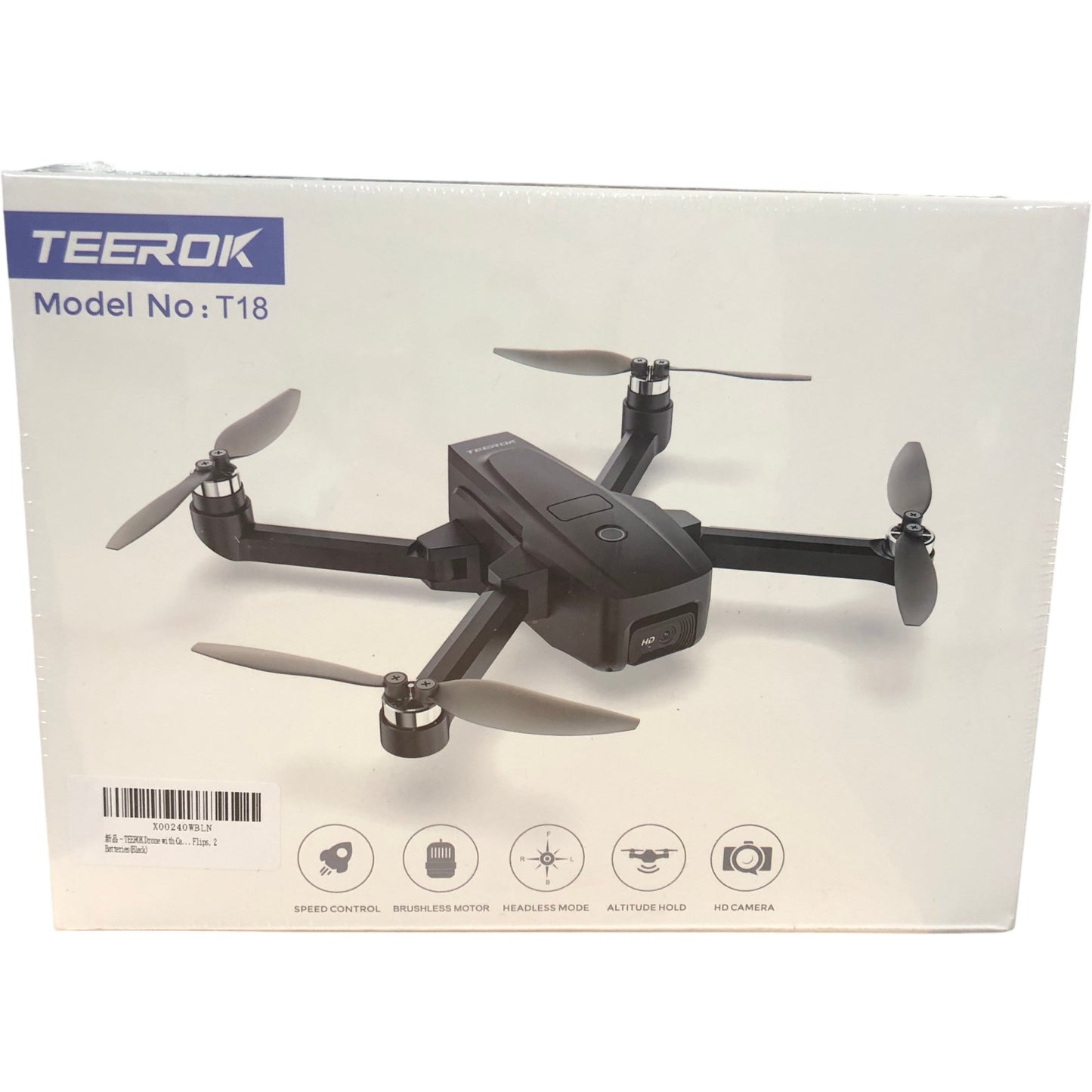 TEEROK T18 Drone with HD Camera Remote Control 14 Years Plus Speed Control