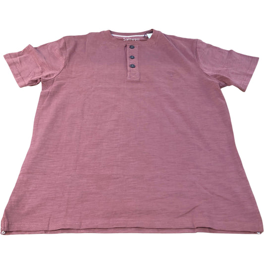 Saltwell Short Sleeve T-Shirt Size S Men's Rust Colour Cotton Top