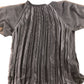 River Island Pleated Blouse Size UK12 Women's Black Sheer Sleeve Pleated Design