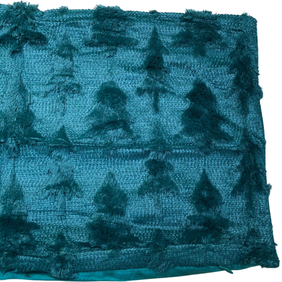 Green Christmas Tree Textured Fabric Pillowcases Set of 2 27cmx48cm