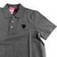 Polo Shirt Size Medium Mens Grey Short Sleeve Cotton