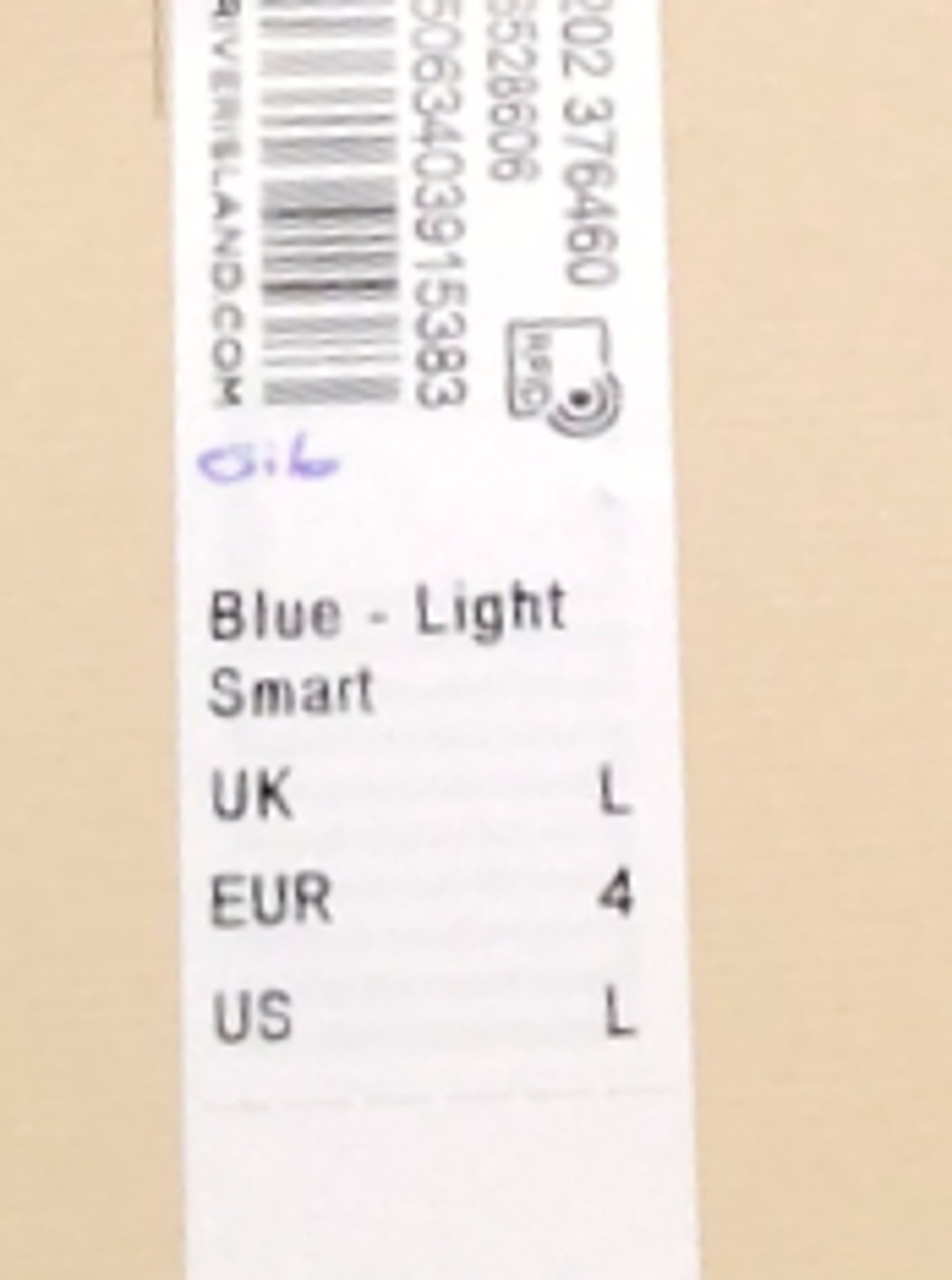 River Island Studios Light Blue Polo Shirt Size L Men's Floral Patterned Knit