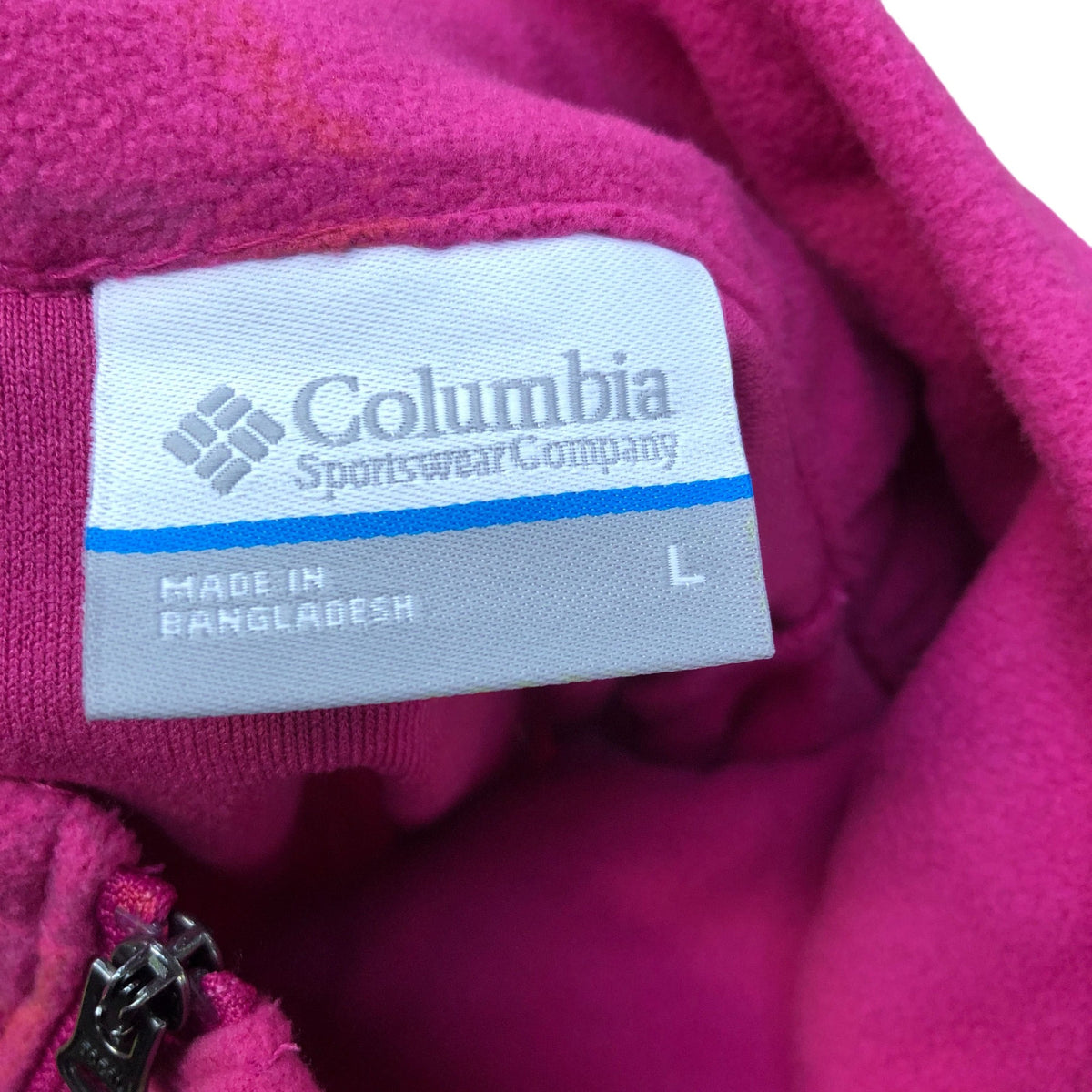 Columbia Women's 1/4 Zip Pullover Fleece Pink Size L