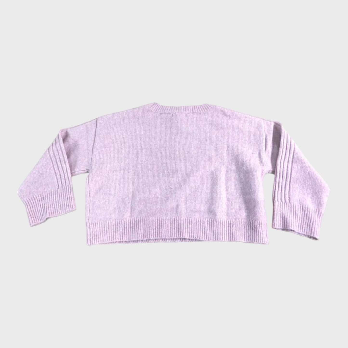 RIVER ISLAND Pink Knit Jumper Women's Button Detail Crew Neck