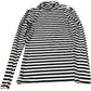 Baukjen Long Sleeve High Neck Top Women's Size 8 Black White Striped