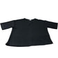 River Island Black Cropped T-Shirt UK Small Women's Short Sleeve Casual Top