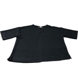 River Island Black Cropped T-Shirt UK Small Women's Short Sleeve Casual Top