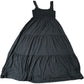 Grey Sleeveless Tiered Maxi Dress Size M