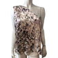 Stylish Animal Print One Shoulder Top Size UK16 Women's Chic Fashion Blouse