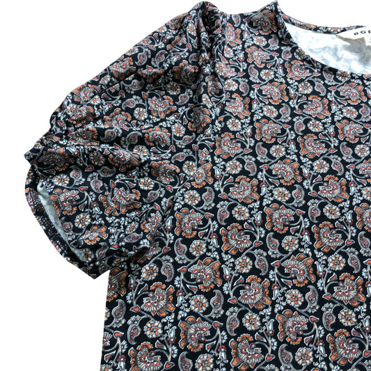 Black Paisley Jersey Midi Dress - Size 18