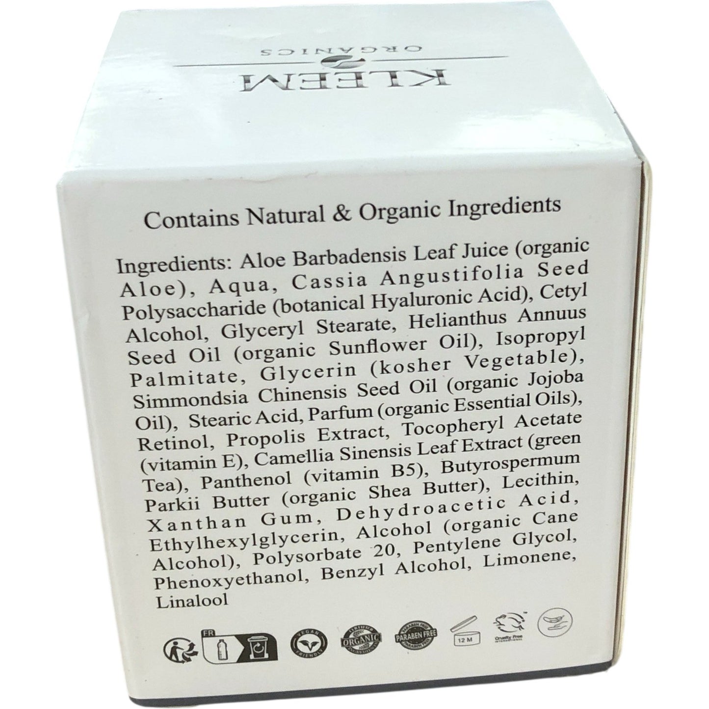 KLEEM Organics Advanced Retinol Moisturiser 50ml Age Defying Skin Care Treatment