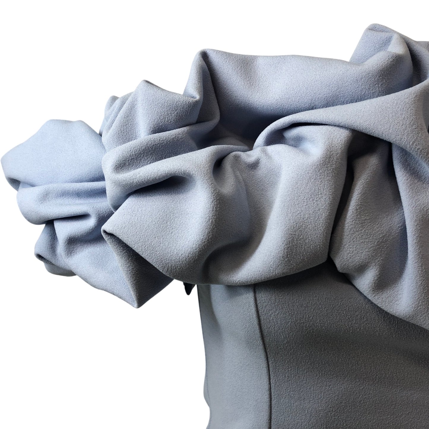 River Island Off Shoulder Ruffled Blouse Size UK Large Women's Light Blue