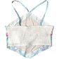 Girls Beach Top 7-8 Years Aqua Starfish Pattern Sleeveless