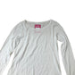 Women's Long Sleeve Top White Cotton Casual Wear Fashion UK12