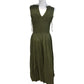 River Island Khaki Summer Safari Dress UK10 Women's Sleeveless Casual Style