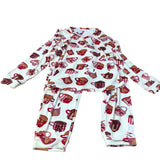 Sleepwear Pyjamas Women's Coffee Cup Pattern Long Sleeve Leggings Set Size 16
