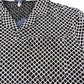 River Island Men's Short Sleeve Shirt Size M Black White Geometric Pattern