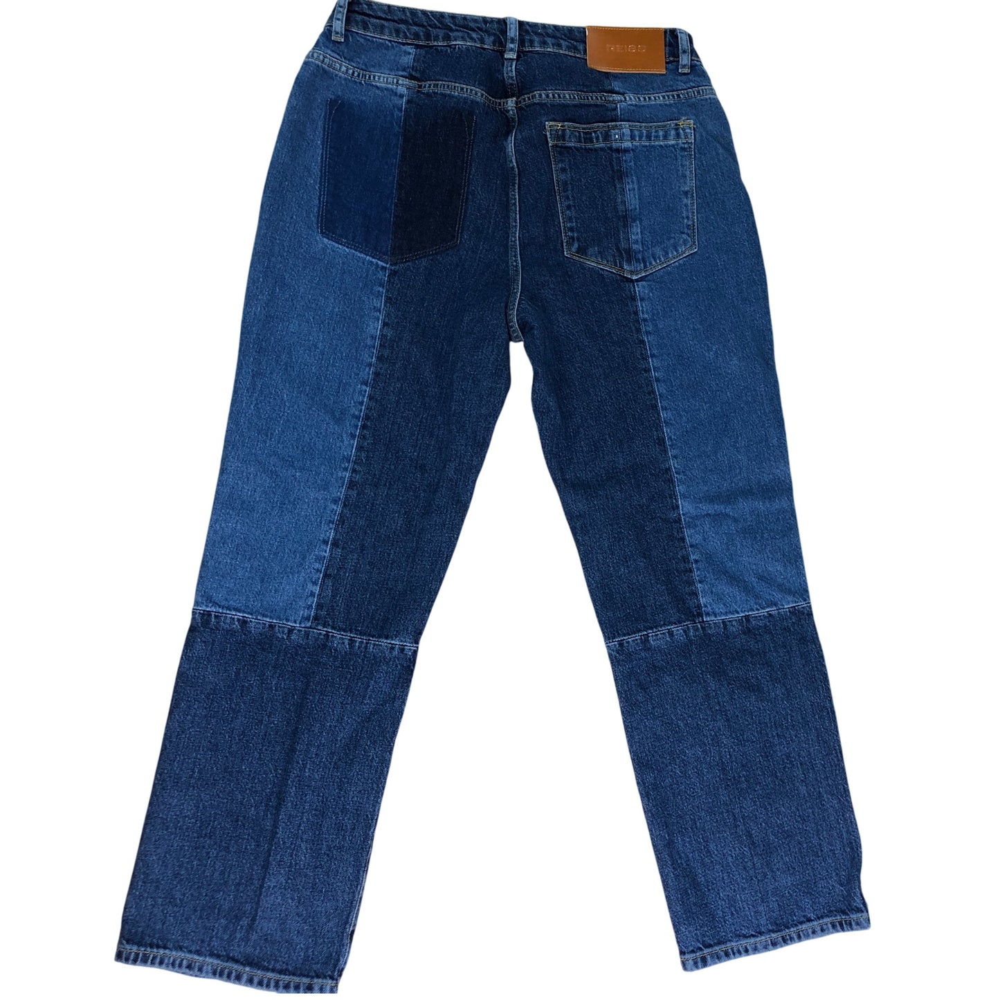 Reiss Birch Patch Straight Leg Jeans 30R Women's Mid Blue Denim Style