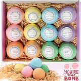 TTRWIN Bath Bombs Gift Set 12 Pack Essential Oils Relaxation Bath Additives
