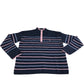 Crew Clothing Company Zip Neck Sweater UK10 Women's Striped Knit Top