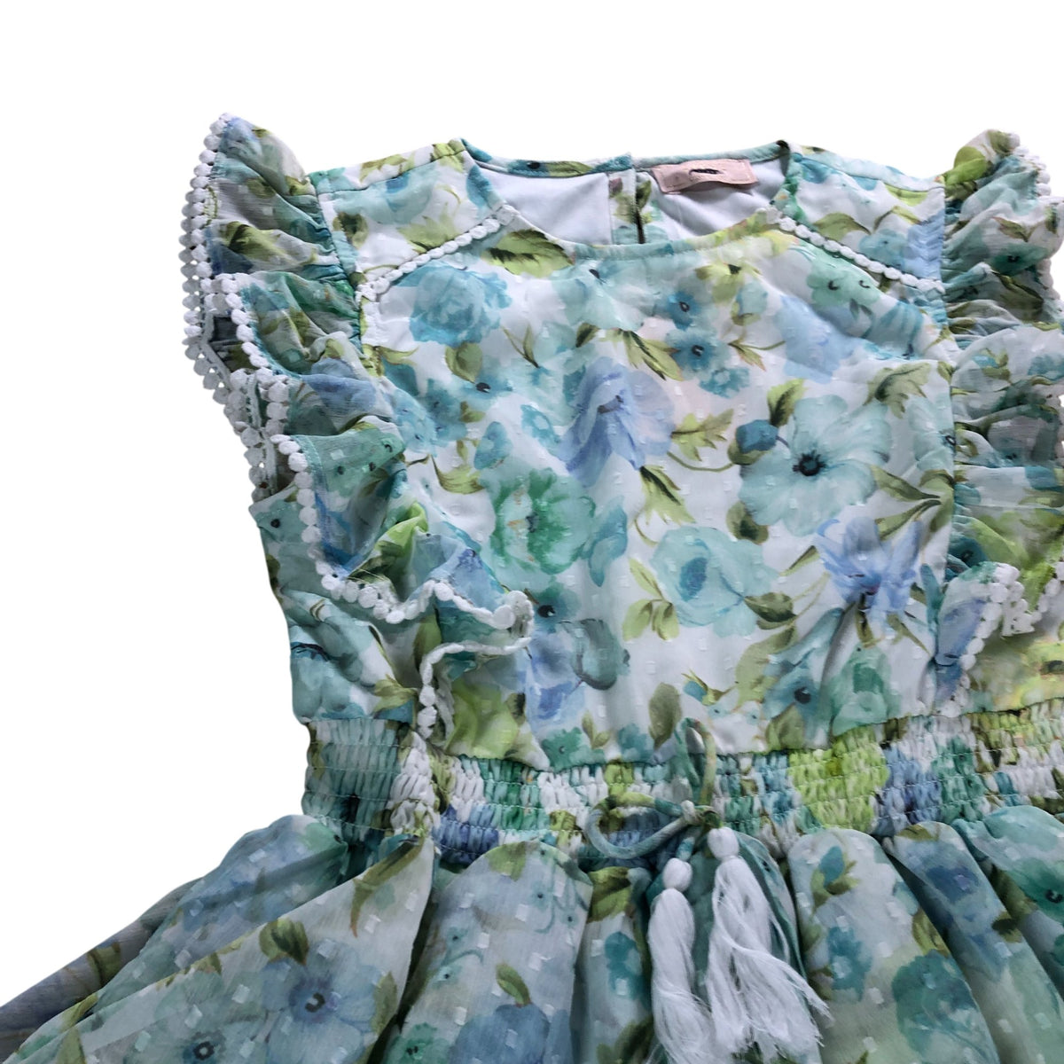 Lipsy London Girls Floral Dress Size 12 Years Multi Layered Green