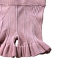 River Island 9-10 Years Girls Ribbed Frill Hem Shorts Pale Pink