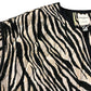 River Island Zebra Print Quilted Jacket Women's Stylish Outerwear Large