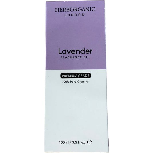 HERBORGANIC Lavender Fragrance Oil 100ml Premium Grade 100 Percent Pure Organic